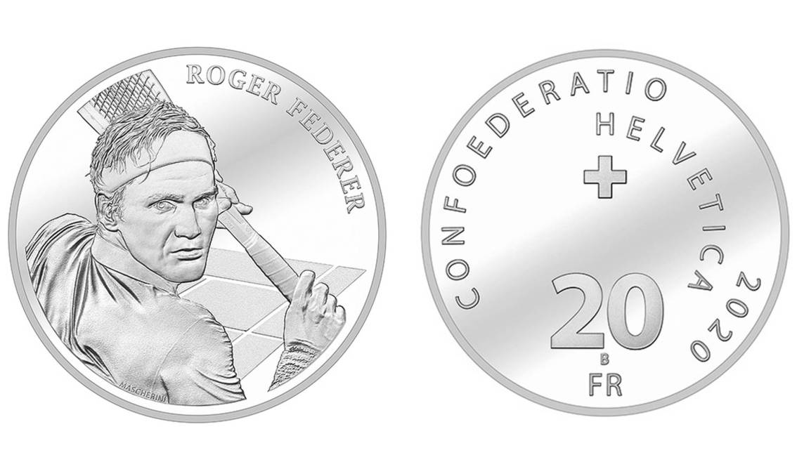 $!Federer se convierte en la primera persona viva en tener una moneda estampada en Suiza