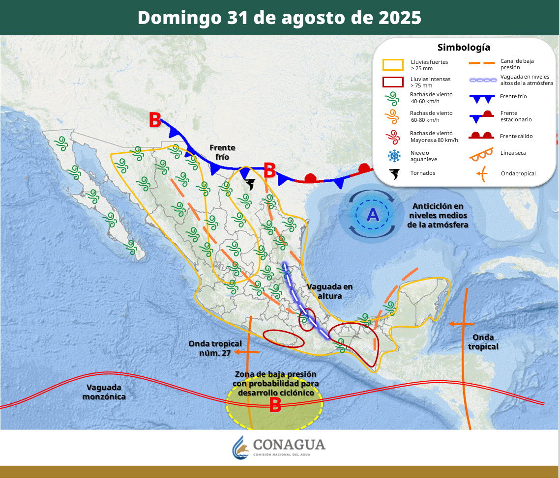 $!Esta será la trayectoria del Primer Frente Frío de 2025 en México