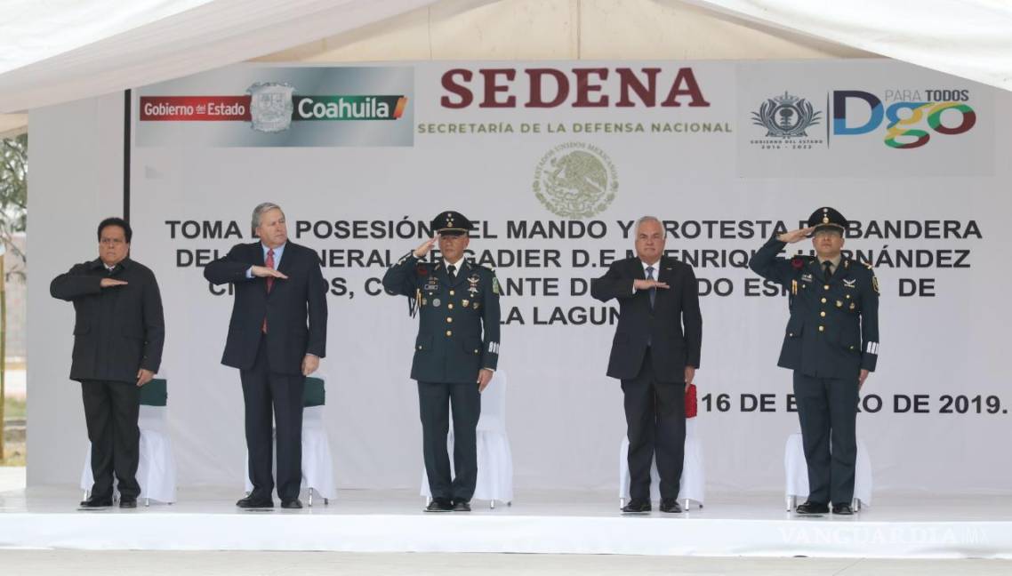 $!Rinde protesta el General Enrique Hernández como Mando Especial en La Laguna