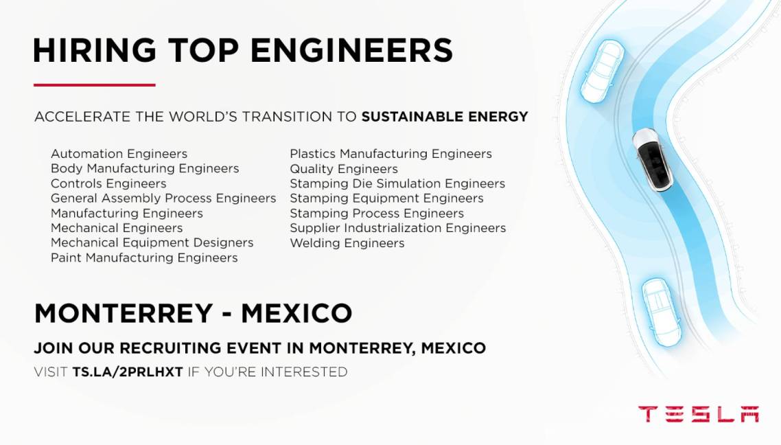 $!Tesla busca ingenieros en México