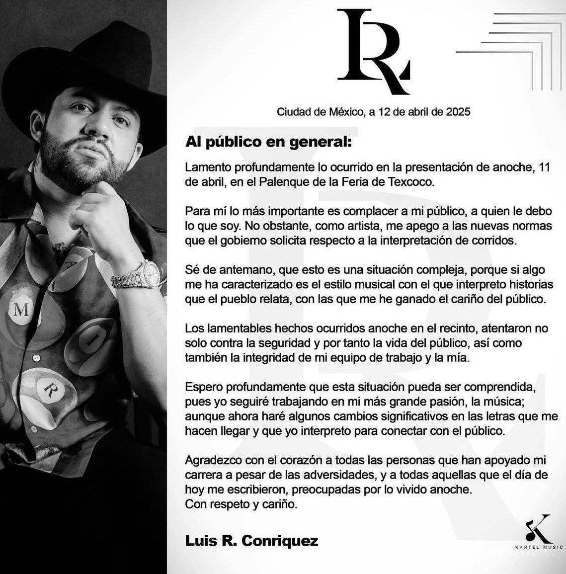 $!Comunicado de Luis R. Conquirez sobre Feria de Texcoco