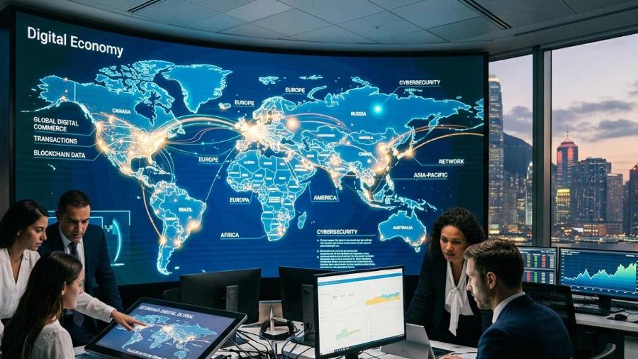 Imagen creada a través de inteligencia artificial. En opinión de Zorka Milin la digitalización de la economía mundial puso de manifiesto la insuficiencia del sistema tributario internacional.