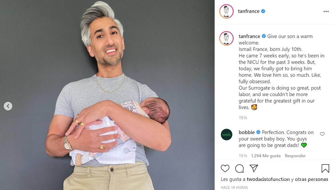 $!Tan France, de ‘Queer eye’, da la bienvenida a su primogénito