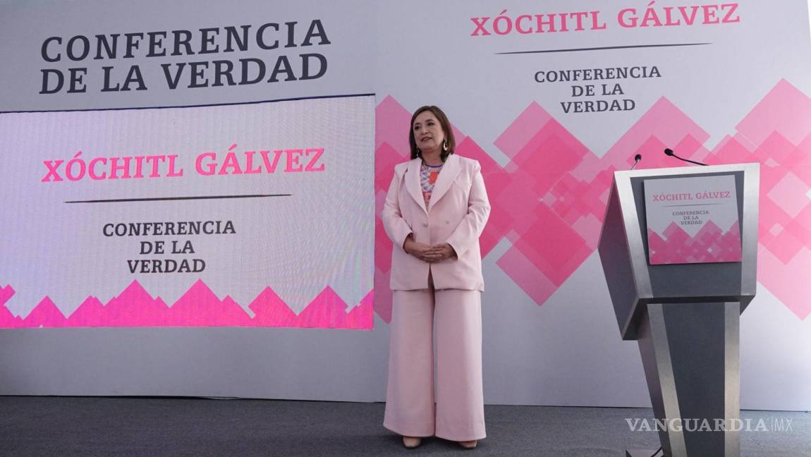 $!Xóchitl Gálvez, candidata a la presidencia por Frente Amplio por México, ofreció su primera Conferencia por la Verdad” | Foto: Cuartoscuro