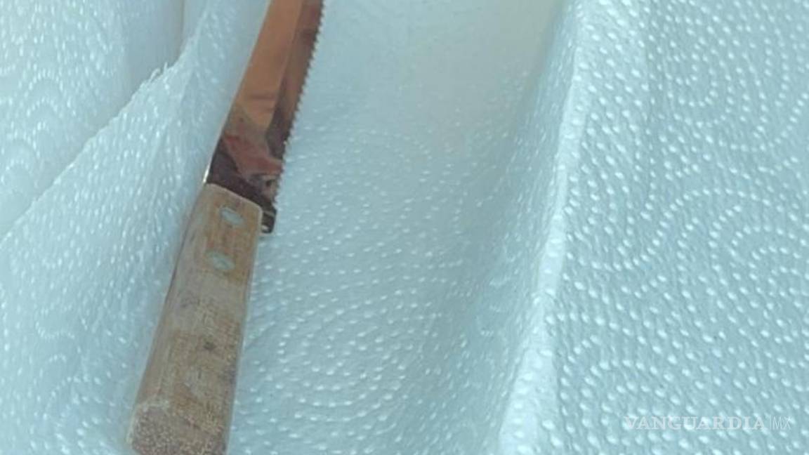 $!Agentes de la Policía Municipal aseguraron el arma blanca utilizada.