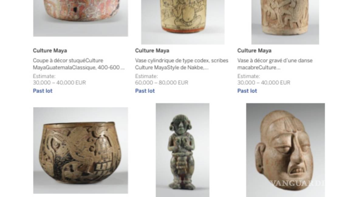 INAH denuncia una subasta en Sotheby’s de piezas arqueológicas de México en EU