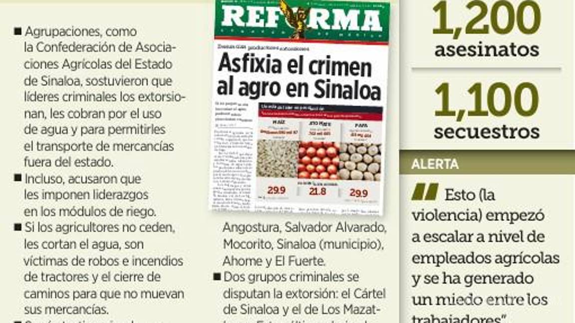 $!Preocupa a productores agrícolas de Sinaloa la falta de trabajadores por violencia del crimen organizado