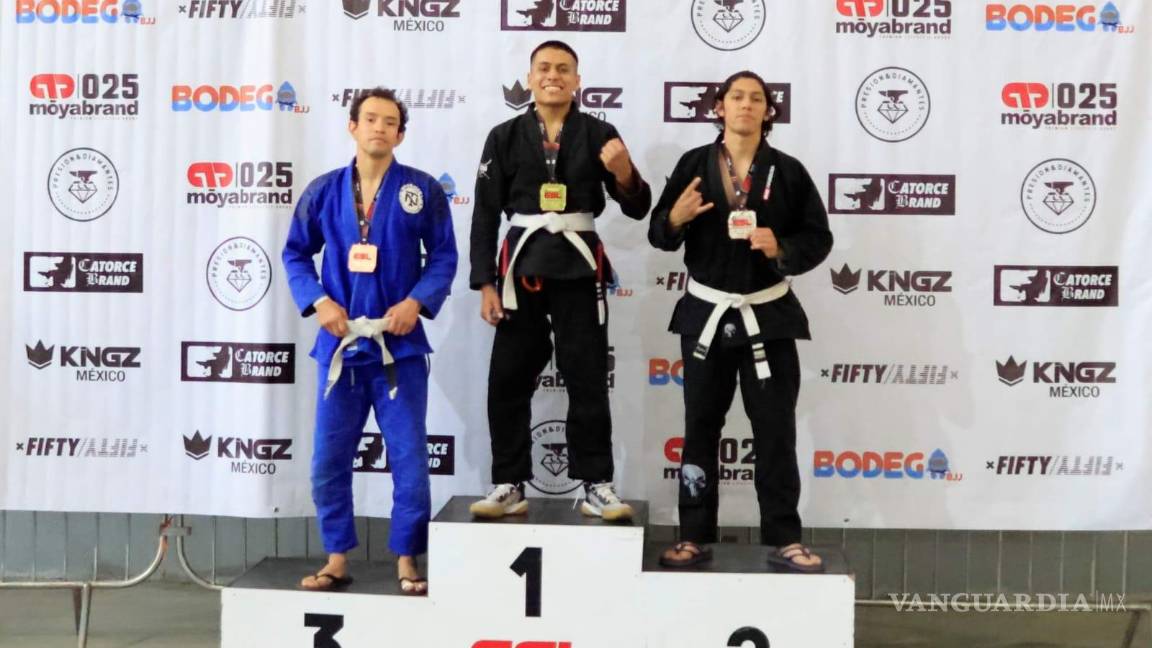 $!Gladiadores saltillenses de jiu jitsu conquistan primeros lugares en torneo de Monterrey