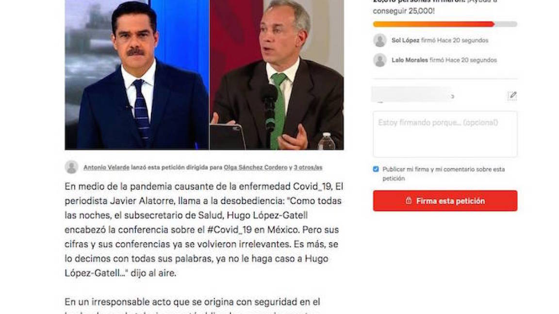 Petición para retirar concesión a Tv Azteca por 'llamar a la desobediencia' supera las 58 mil firmas