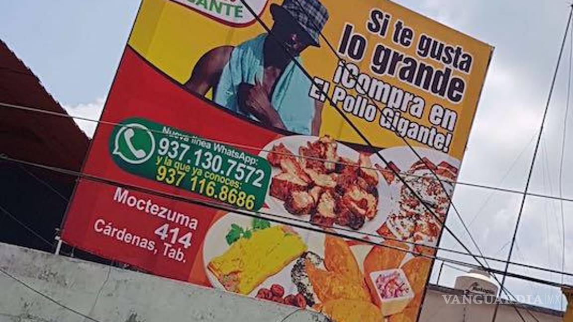 $!Aparece 'El negro de WhatsApp' en anuncio espectacular en Tabasco