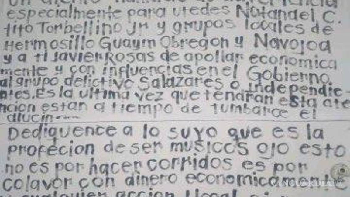 $!Fiscalía de Sonora investiga amenaza a Natanael Cano y cantantes de corridos; prometen protección