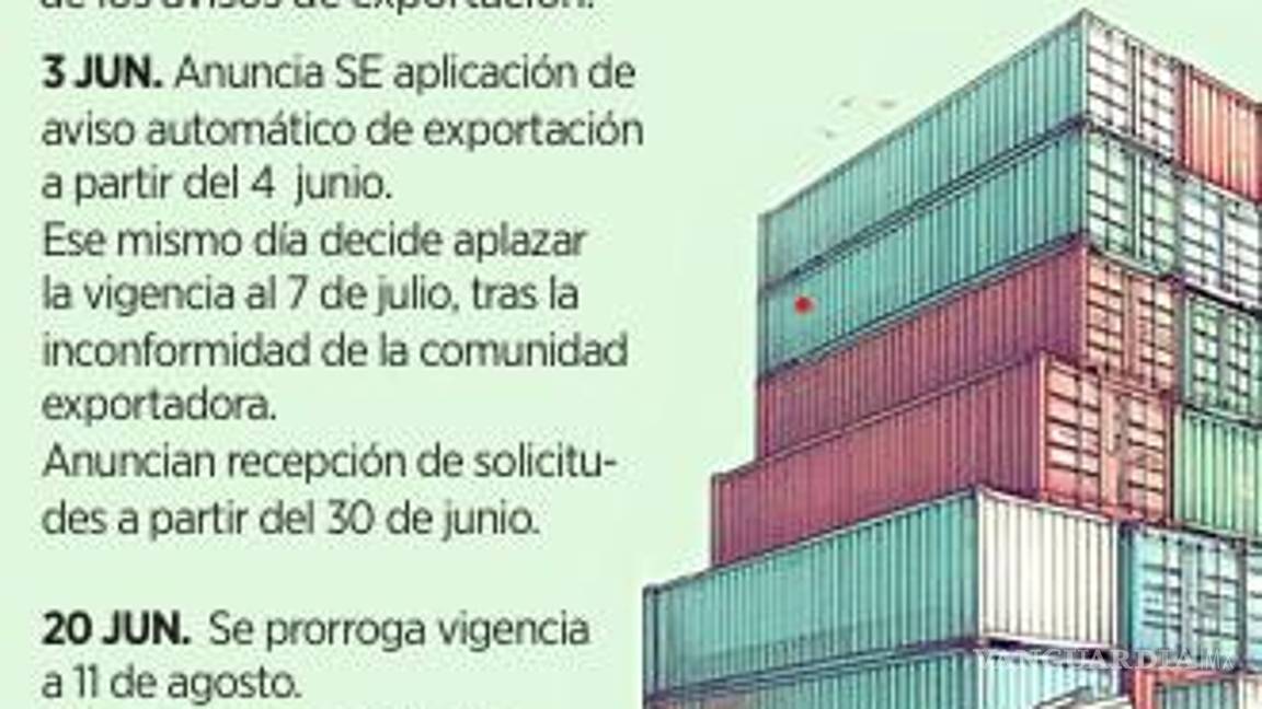 $!Eliminan fracciones arancelarias para aviso de exportación