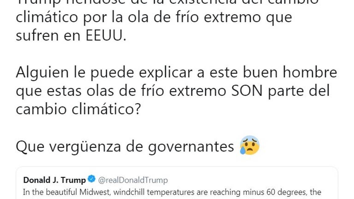 $!Donald Trump se burla del calentamiento global y lo tunden en redes