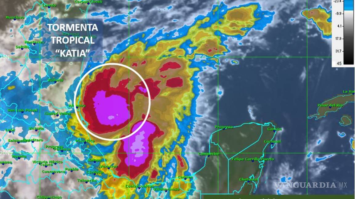Se forma la tormenta tropical Katia en el occidente del Golfo de México