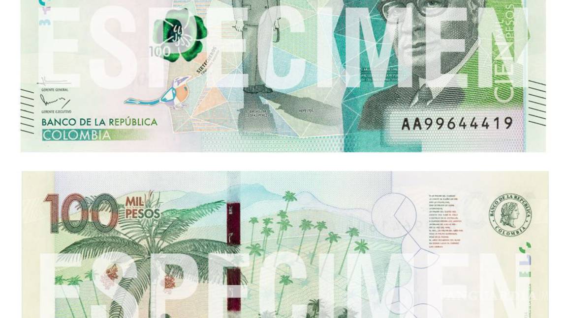 Circula en Colombia nuevo billete de 100.000 pesos