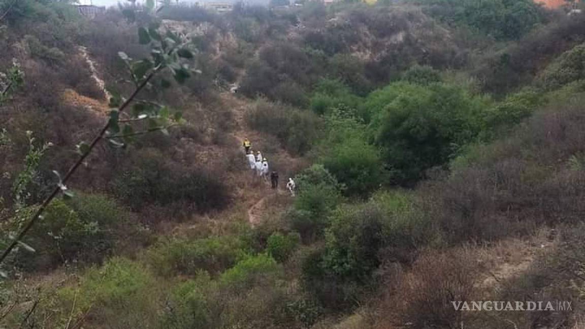 $!Una colona de Lomas de Lourdes reportó el hallazgo de un cuerpo colgando de un árbol ubicado en el arroyo de dicha colonia.