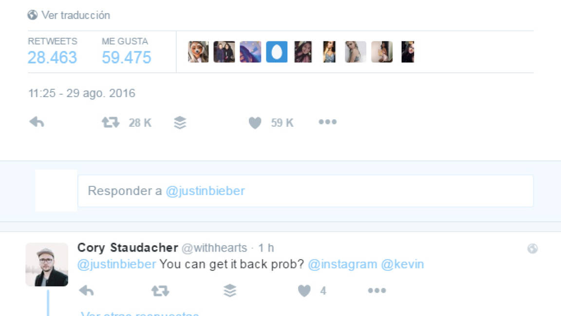 Justin Bieber: “Todavía no hay Instagram, fue un accidente”
