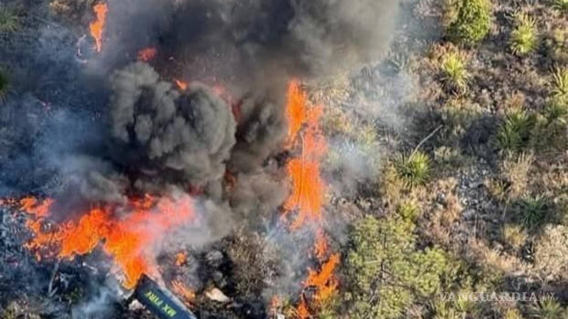 $!El helicóptero perdió estabilidad durante la aproximación y sufrió una caída forzada a unos metros del punto de aterrizaje debido a una falla en la unidad.