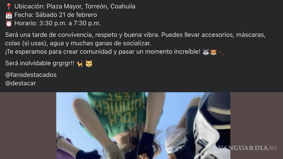 $!Jóvenes convocan a reunión Therian en la explanada de la Plaza Mayor de Torreón.