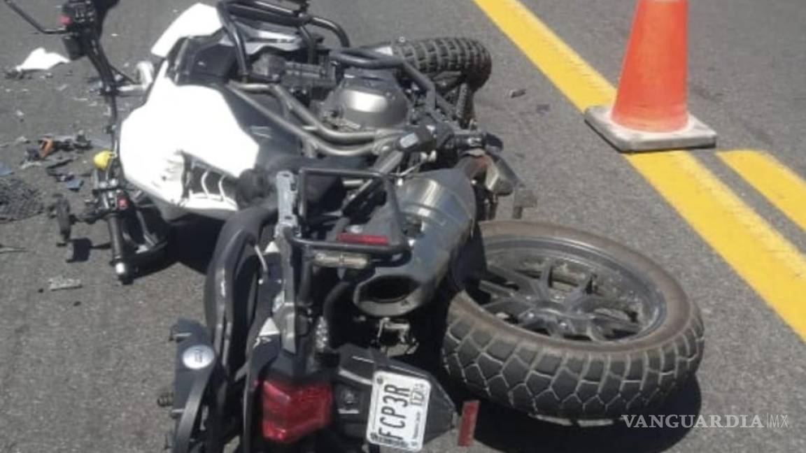 Motociclistas de Saltillo resultan lesionados tras choque