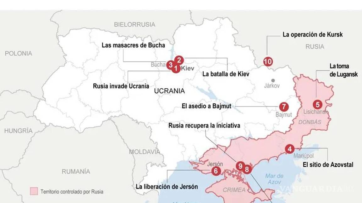 $!Hoy se cumplen mil días de la guerra en Ucrania. Estos son los diez momentos clave del conflicto militar entre rusos y ucranianos.