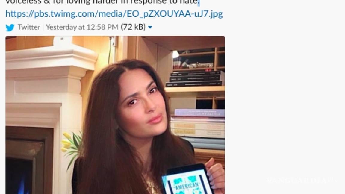 $!‘Confieso que no había leído el libro’, Salma Hayek pide disculpas por recomendar libro ‘racista’
