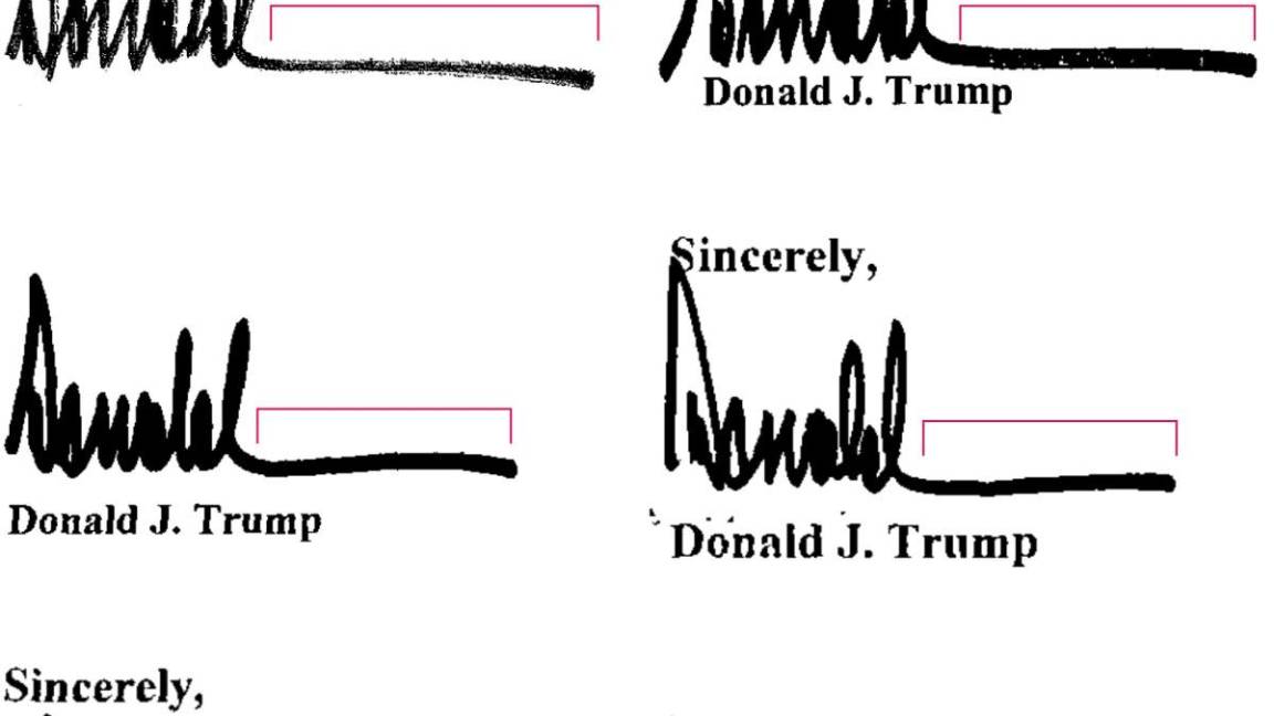 $!Del lado izquierdo, firmas de 2003 para el libro de felicitaciones de cumpleaños de Epstein. Derecha, carta de junio de 2001 dirigida a Rudy Giuliani.