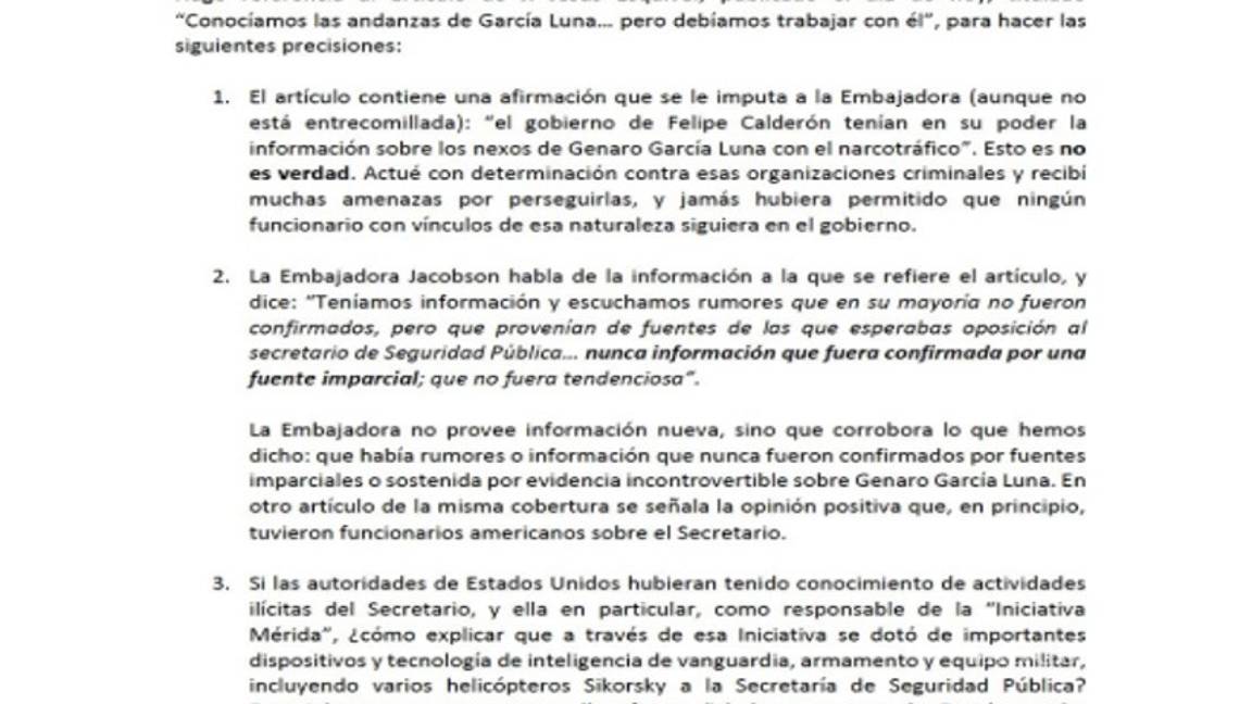 $!Niega Calderón que su gobierno conociera nexos de García Luna con narcotráfico