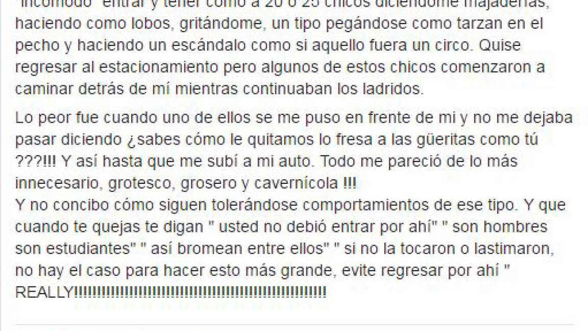 $!Denuncia mujer acoso en el ITS