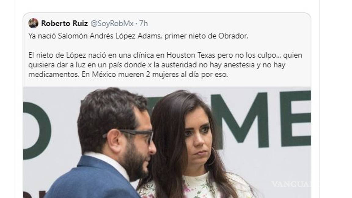 $!Laura Zapata maldice al nieto de AMLO por nacer en Estados Unidos
