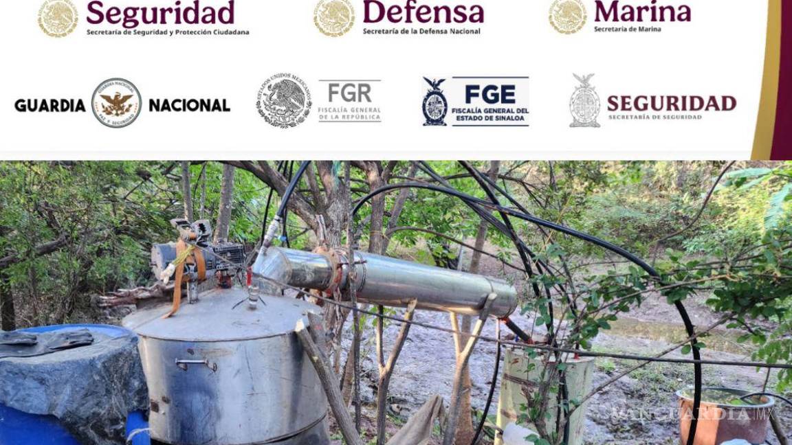 $!El Ejército Mexicano decomisó equipo y precursores químicos durante el aseguramiento de un narcolaboratorio en Culiacán.