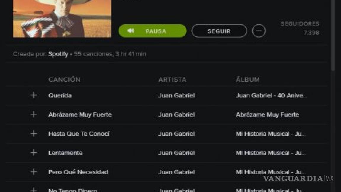 ‘Hasta siempre Juan Gabriel’, Spotify se une a un luto