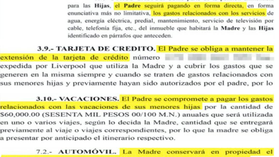$!Así es el acuerdo de divorcio de Geraldine Bazán y Gabriel Soto