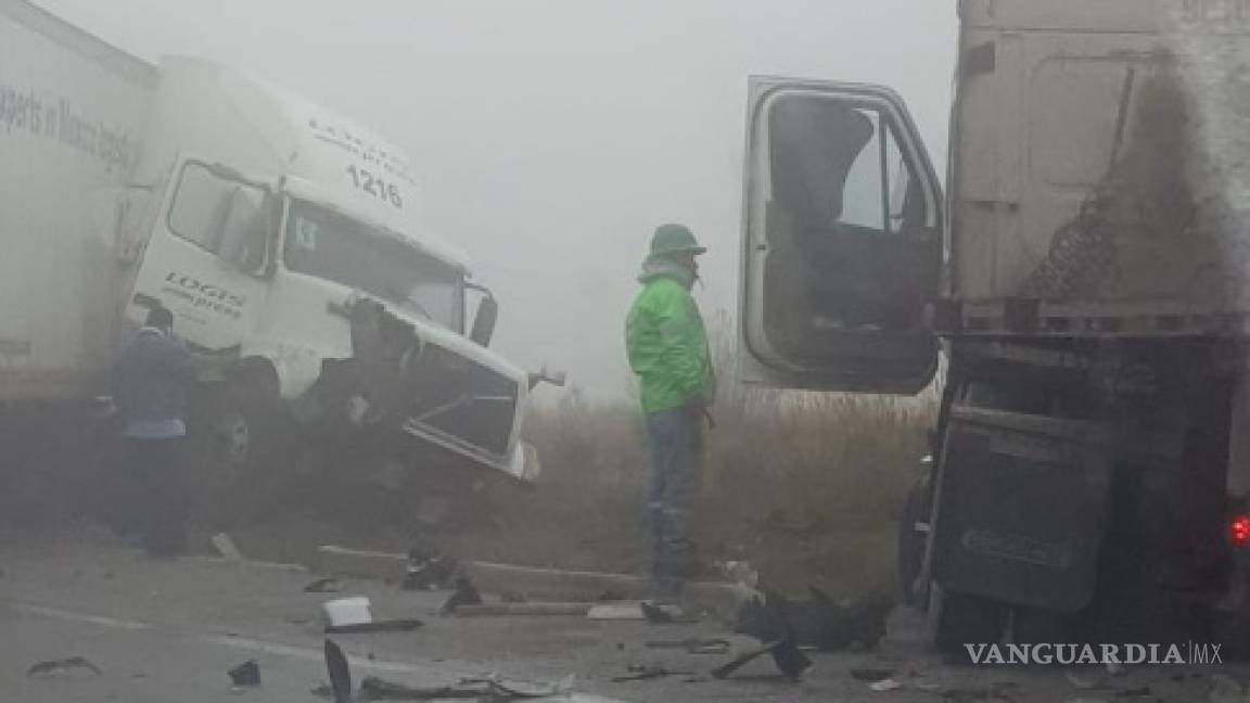 Accidente que involucró a 31 vehículos en autopista Monterrey-Saltillo provoca caos y una gran espera