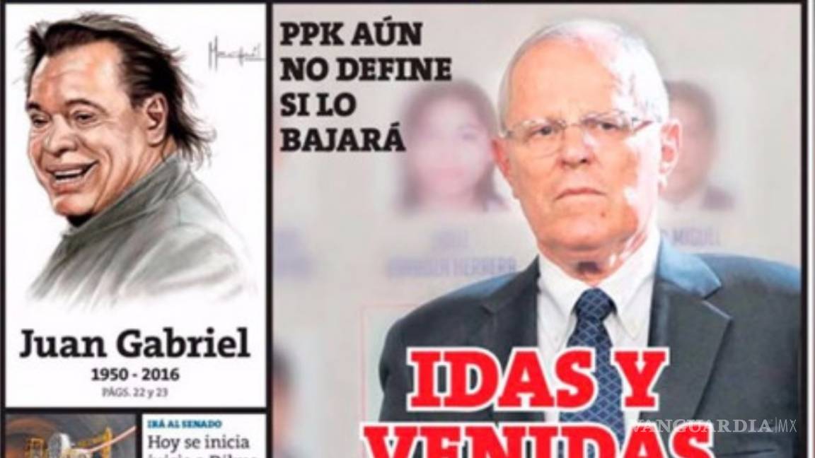 $!Así despidieron los periódicos del mundo a Juan Gabriel