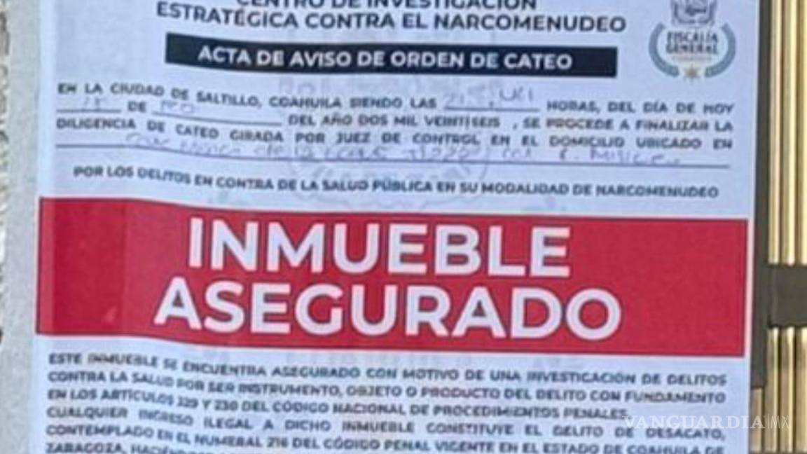 $!El inmueble permanece asegurado por presunta relación con delitos contra la salud.