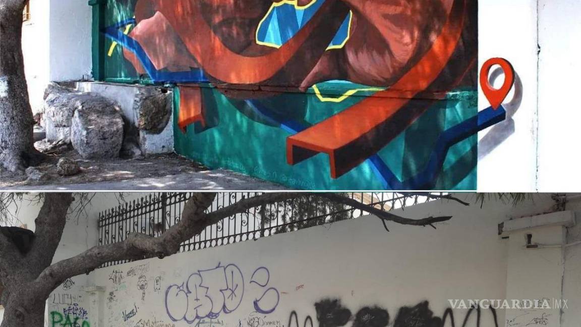 Eliminan mural de artista lagunero en plaza pública de Monclova