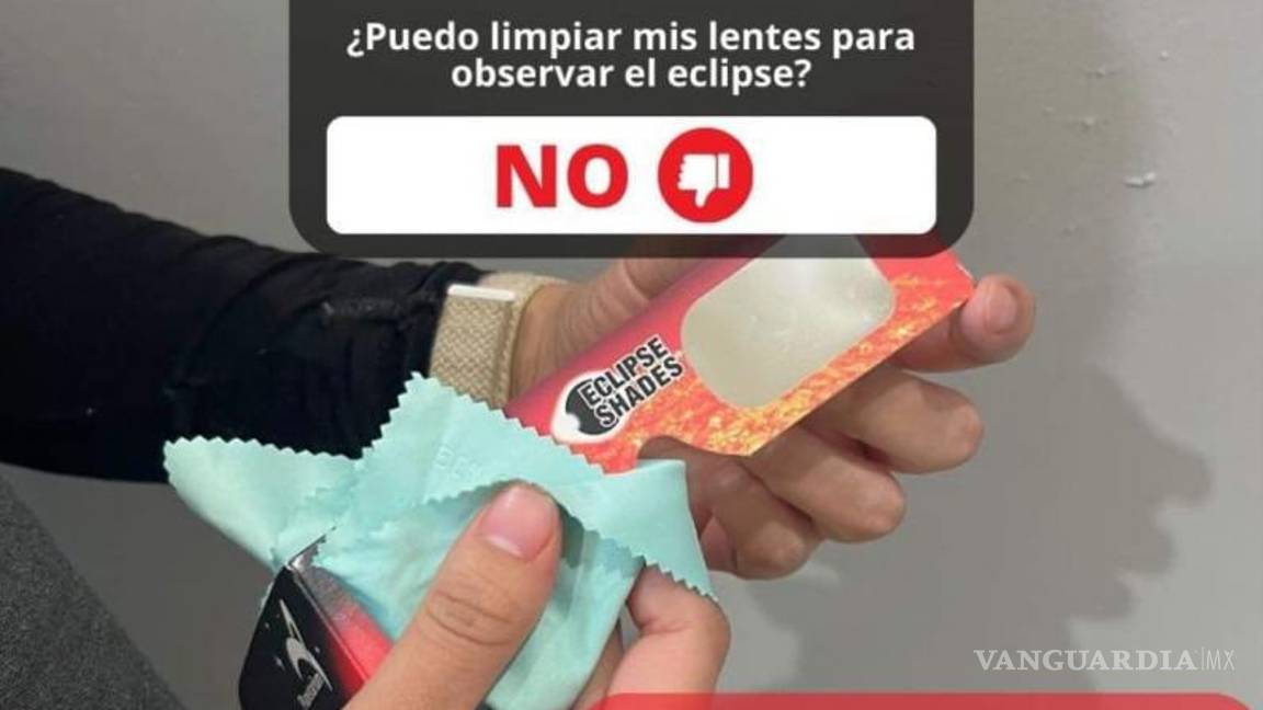 $!Los lentes no se deben de limpiar.