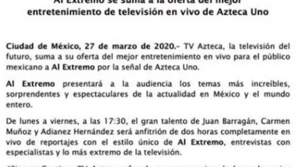 $!'Enamorándonos' sale del aire; este es el programa que entrará en su lugar en TV Azteca