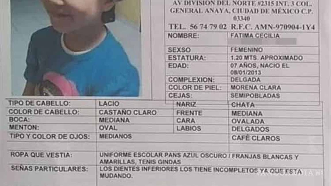 $!Claman #JusticiaParaFátima en redes tras identificación de menor asesinada en Tláhuac