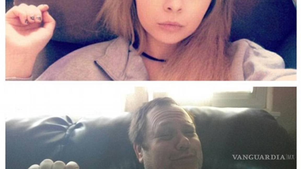 $!Papá imita las selfies de su hija