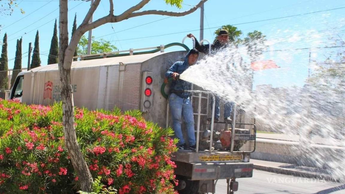 Impulsan el uso eficiente del agua, con el ahorro diario de un millón de litros en el riego de áreas verdes en Torreón