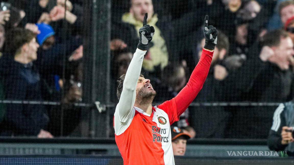 Santi Giménez abre la llave para la lluvia de goles del Feyenoord en la Europa League