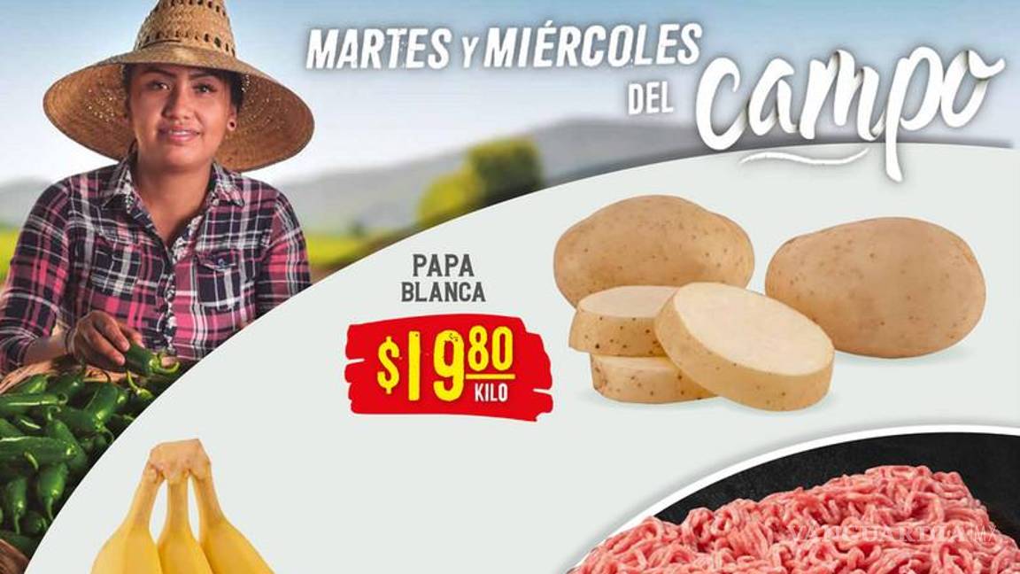 $!Ofertas del ‘Martes y Miércoles del Campo’ este 1 y 2 de julio con descuentos en frutas, verduras y carnes