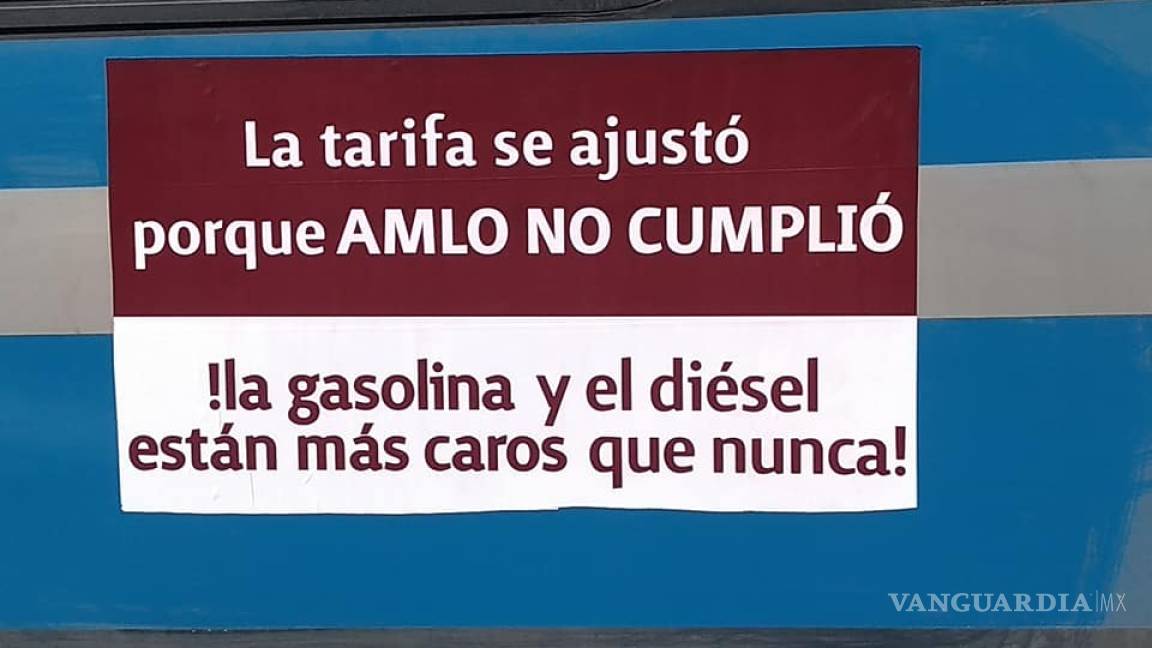 Adjudican a AMLO aumento al transporte público en Saltillo y Torreón