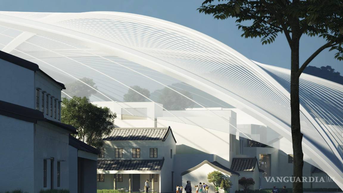 $!Vista cercana del domo del Centro de Artes Culturales de Zhuhai. EFE/MAD Architects