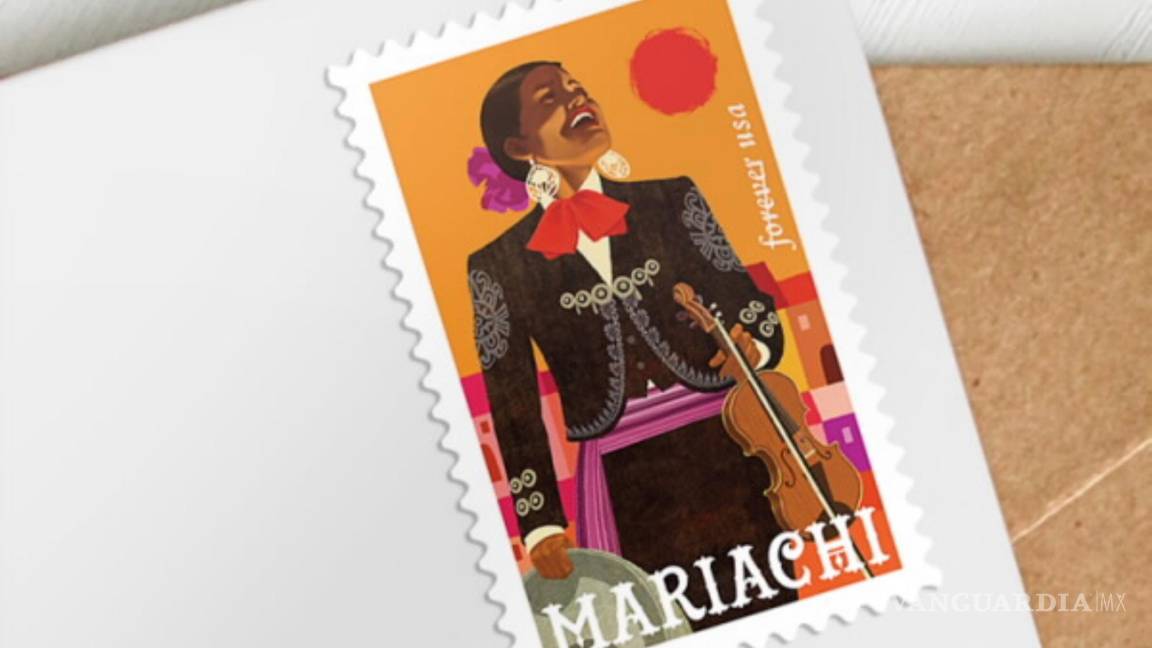 $!Uno de los timbres postales creados por el artista mexicano Rafael López.