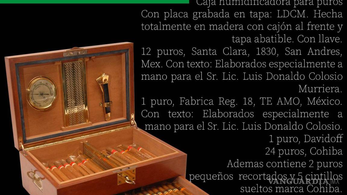 $!Logran $300 mil en subasta de objetos que fueron de Luis D. Colosio