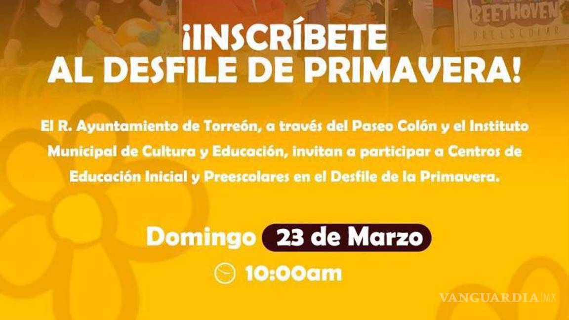 $!Escuelas interesadas en participar en el Desfile de la Primavera pueden inscribirse al 871 164 4620 para conocer la logística y dinámica del evento.