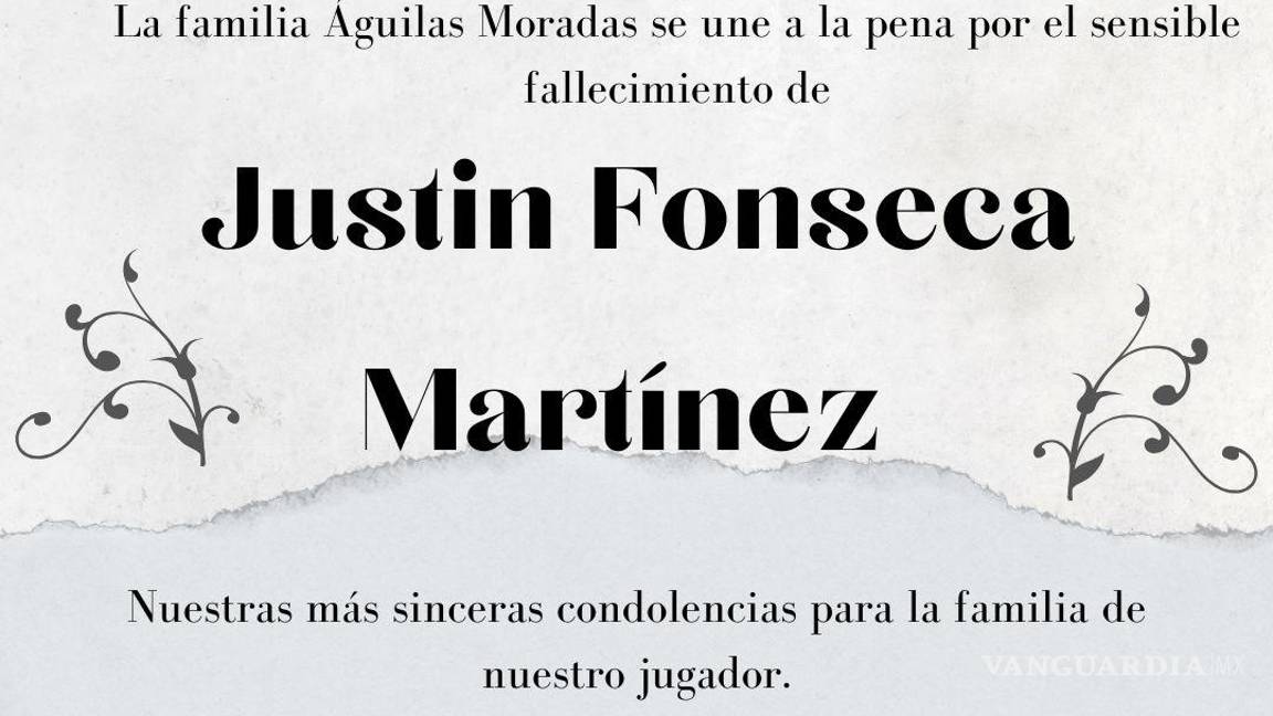 $!¡Hasta siempre, Justin! Luto en el deporte de Saltillo, tras pérdida de joven quarterback de 15 años